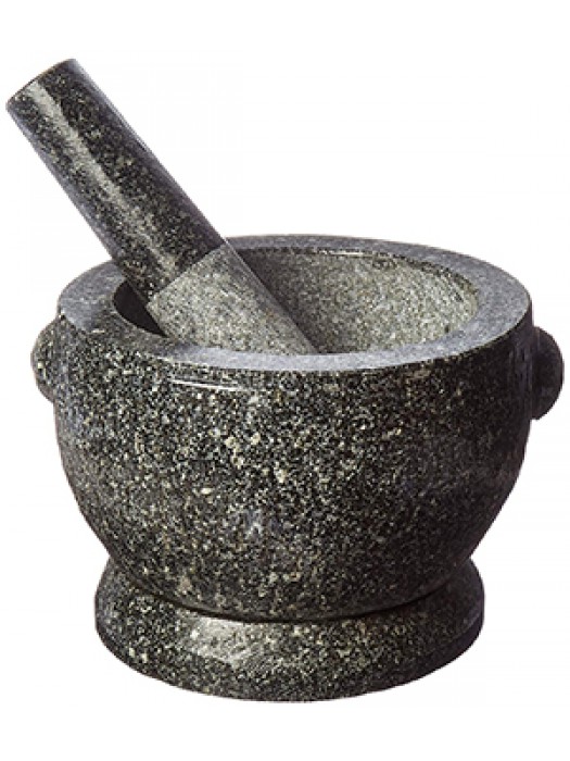 Granite Mortar and Pestle Size 8, White